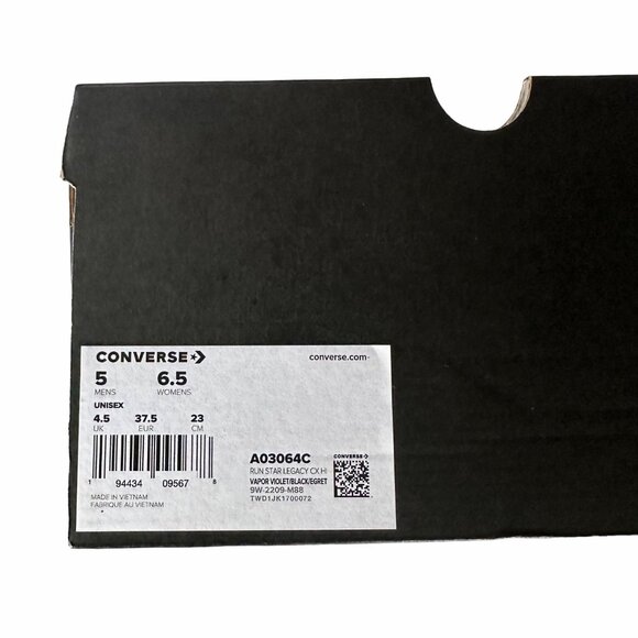 ⭐Converse Run Star Legacy CX Hi Sz 5 Mens Shoes Platform Purple Sneaker A03064C⭐ - Picture 8 of 9
